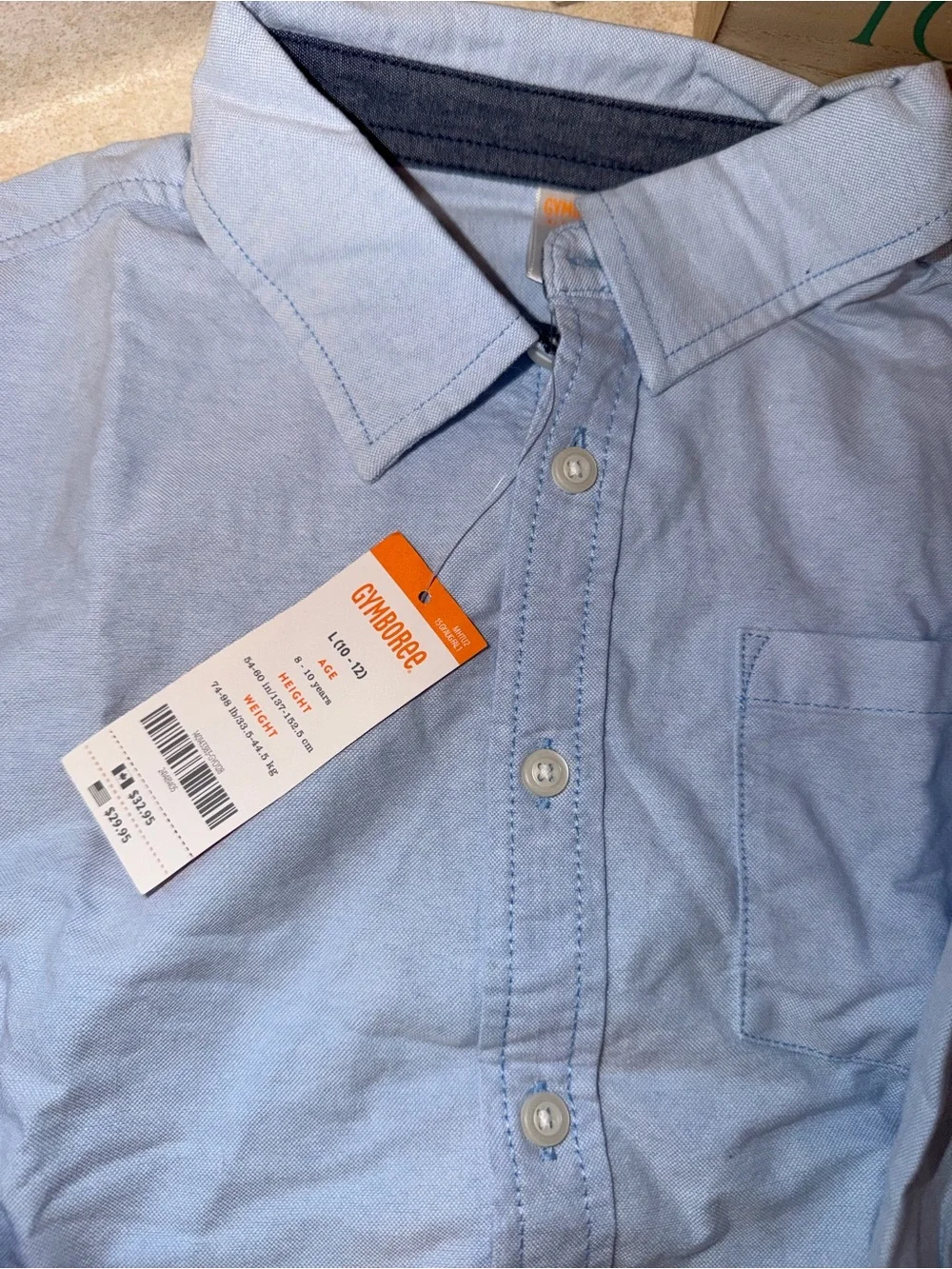 Gymboree size large (10-12) nwt long sleeve button down top